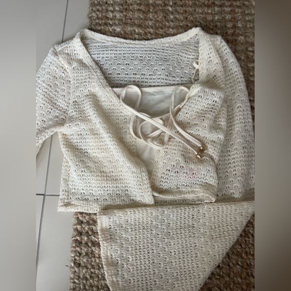 Long Sleeve Cream Shirt - Picture 6 of 7